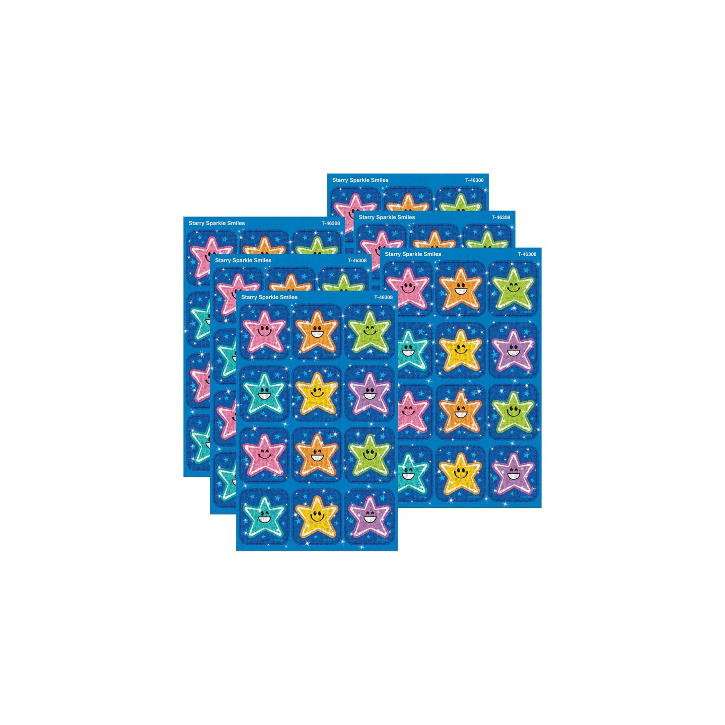 TREND Starry Smiles Sparkle Stickers®, 24 Per Pack, 6 Packs