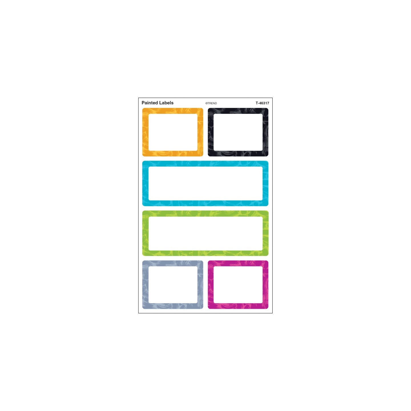 TREND Color Harmony Painted Labels superShapes Stickers - Large, 24 Count