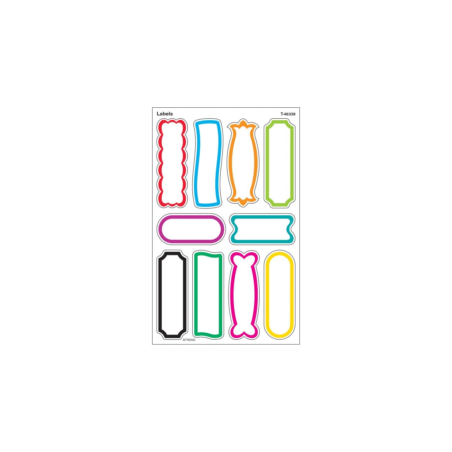 TREND Labels superShapes Stickers-Large, 80 ct