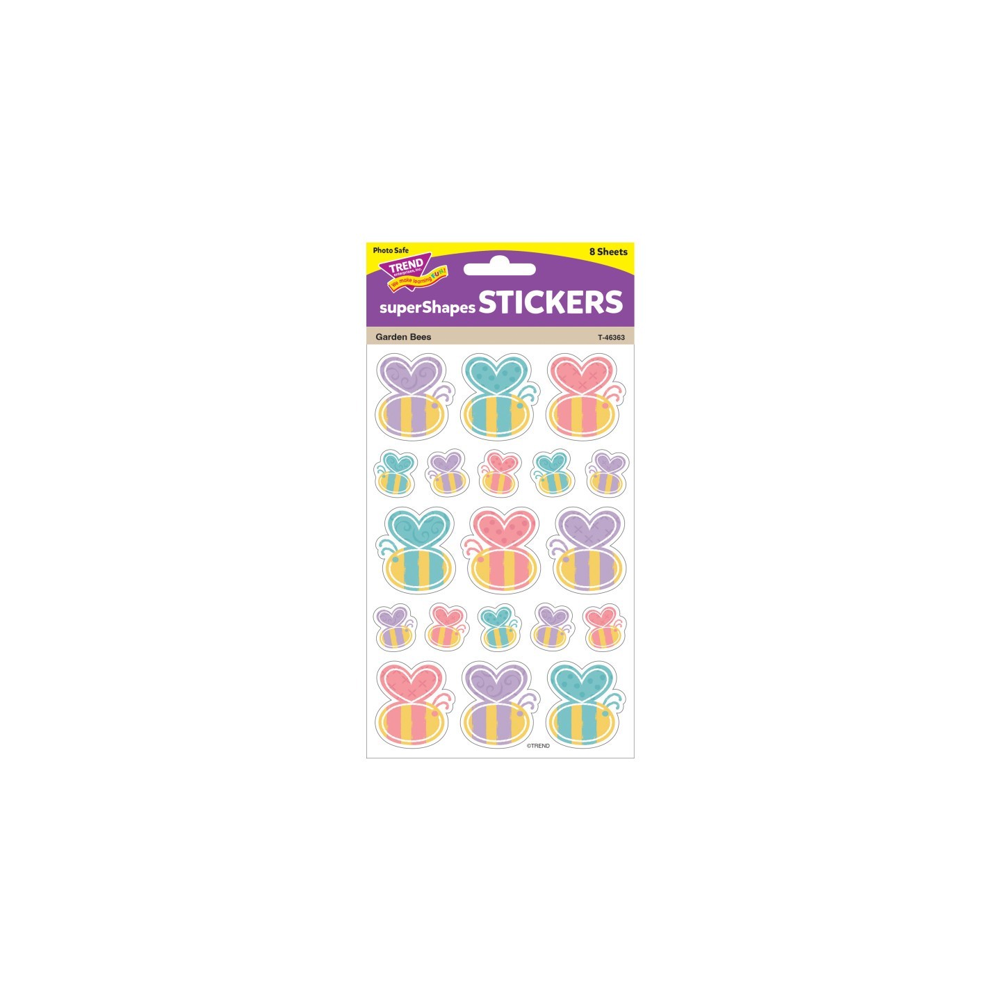 TREND Garden Bees Large superShapes Stickers, 152 Count