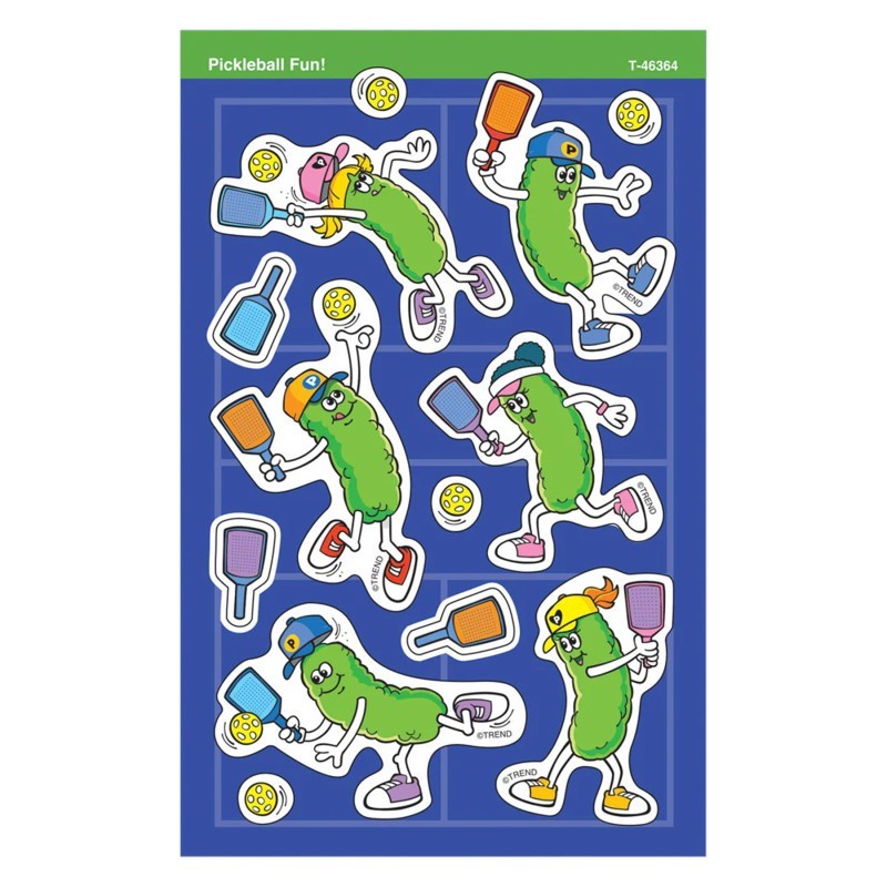 TREND Pickleball Fun! superShapes Stickers - Large, Pack of 104