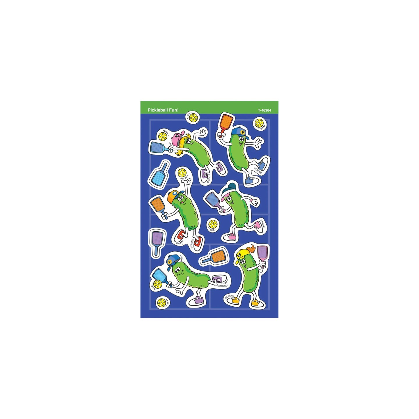 TREND Pickleball Fun! superShapes Stickers - Large, Pack of 104