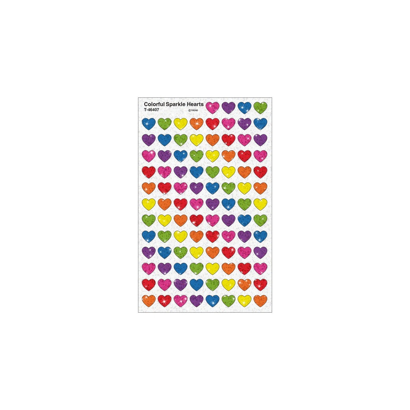 TREND Colorful Hearts Sparkle Stickers®, Pack of 400