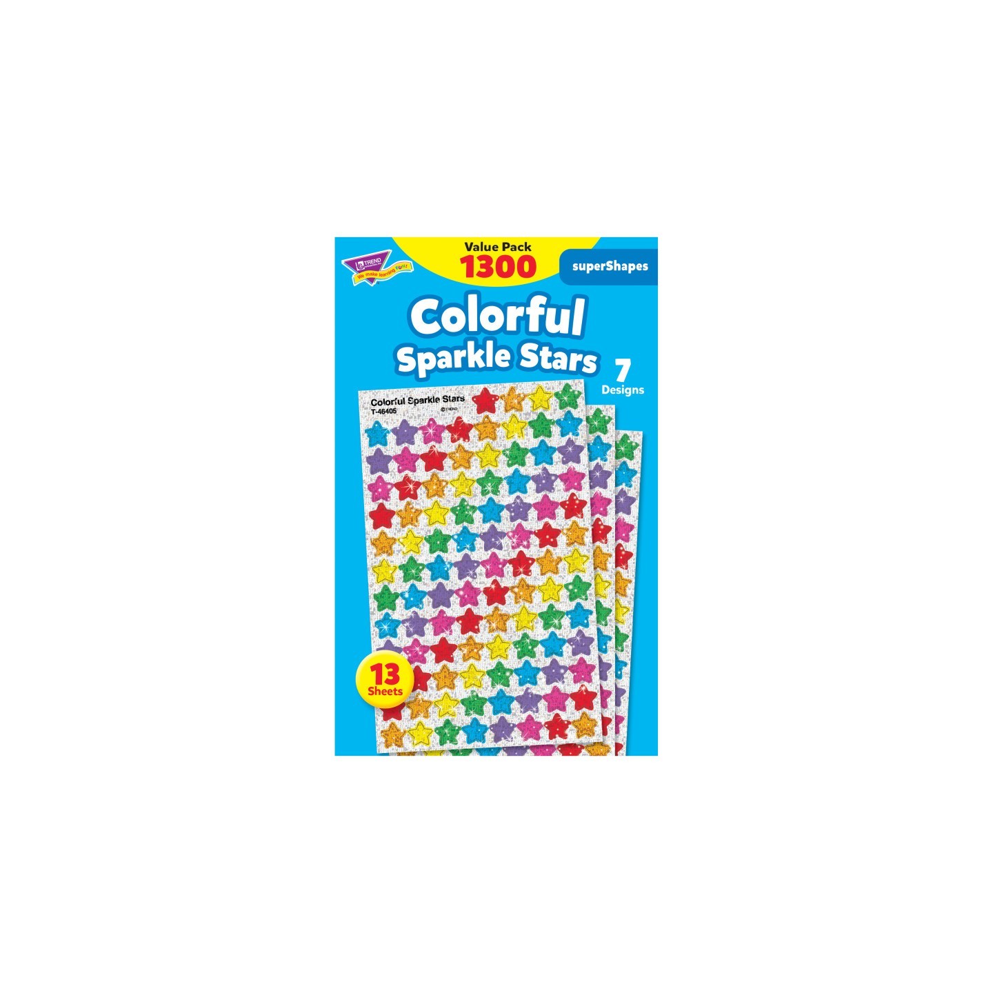 TREND Colorful Sparkle Stars superShapes Value Pack, 1300 ct