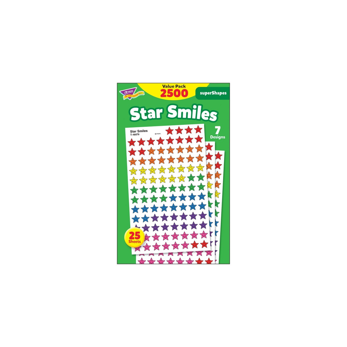 TREND Star Smiles superShapes Stickers Value Pack, 2500 ct