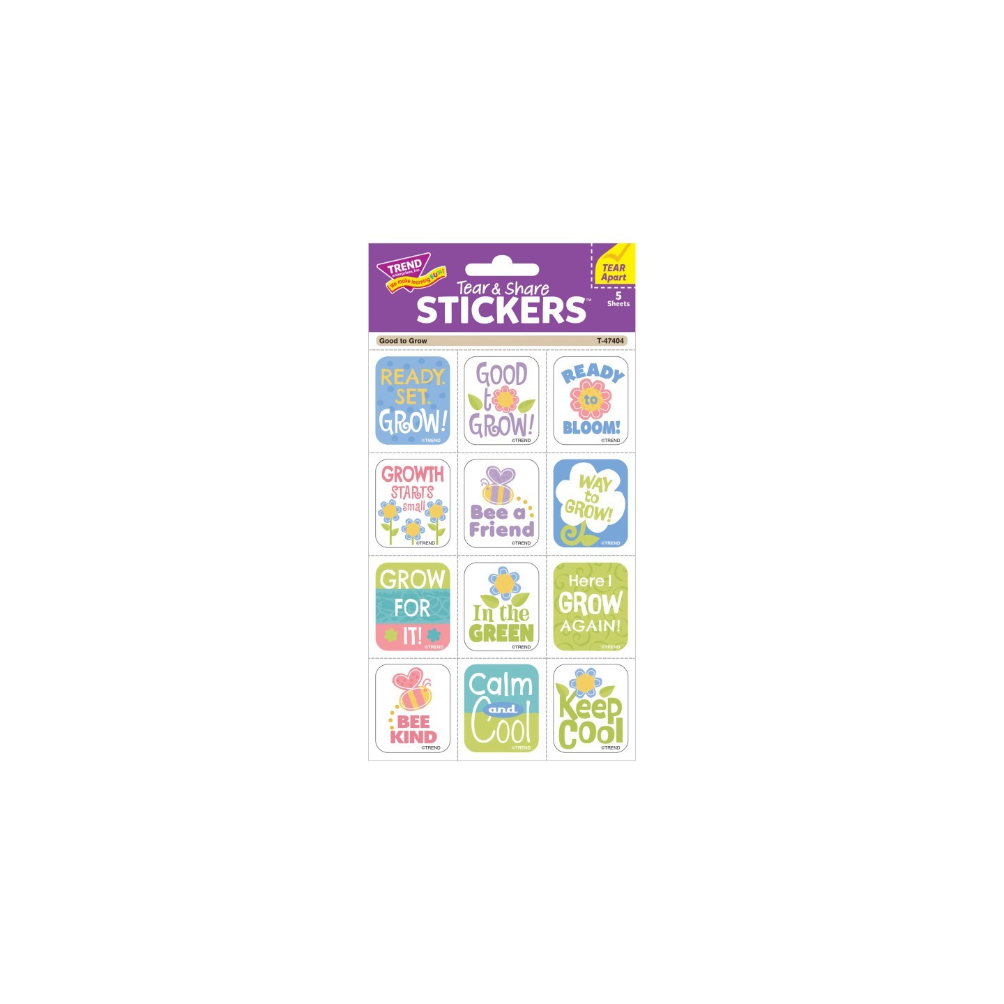TREND Good to Grow Tear & Share Stickers®, 60 Count
