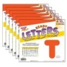 TREND Orange 4" Casual Uppercase Ready Letters®, 6 Packs