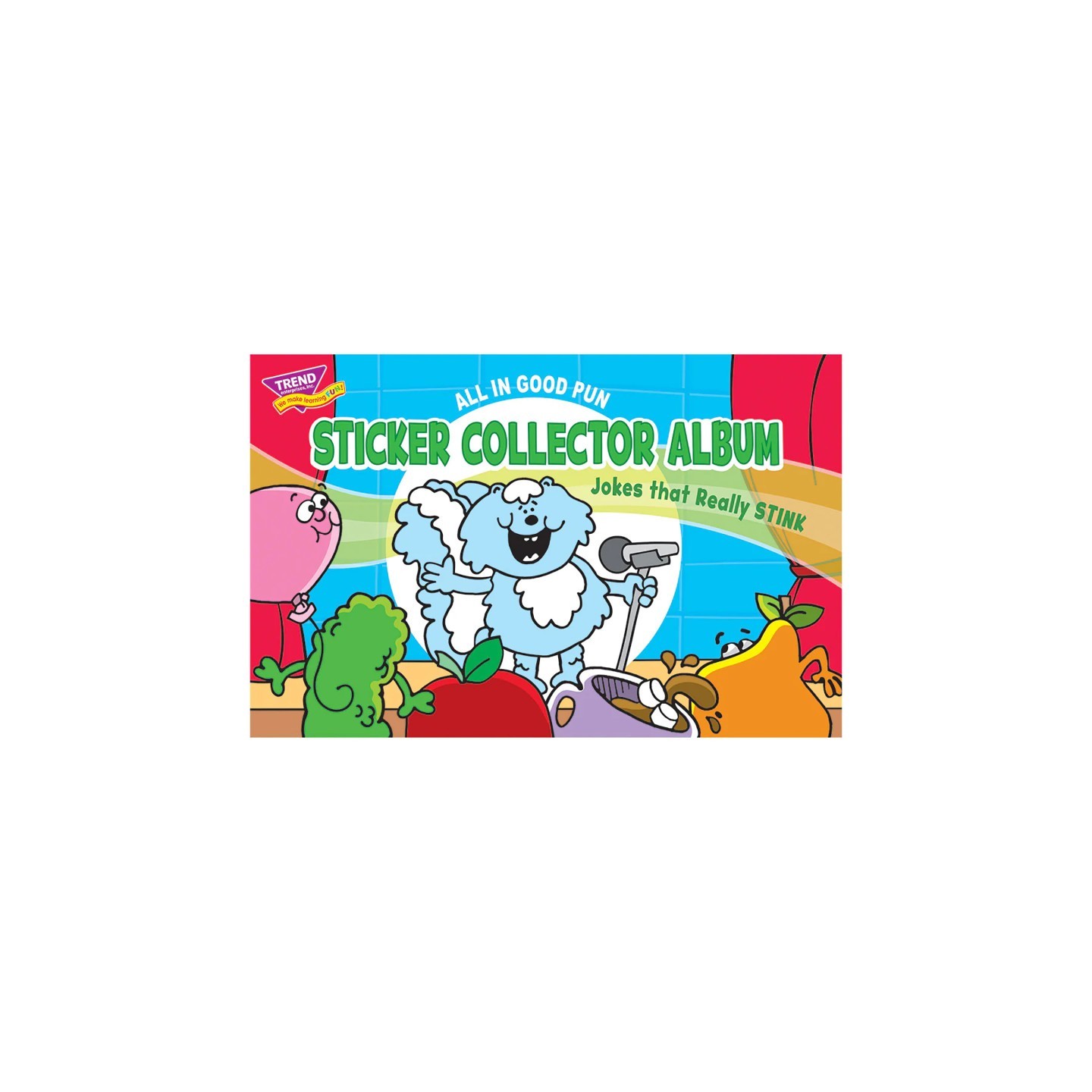 TREND All in Good Pun Sticker Collector Album, 16 Pages, 8.5" x 5.5"
