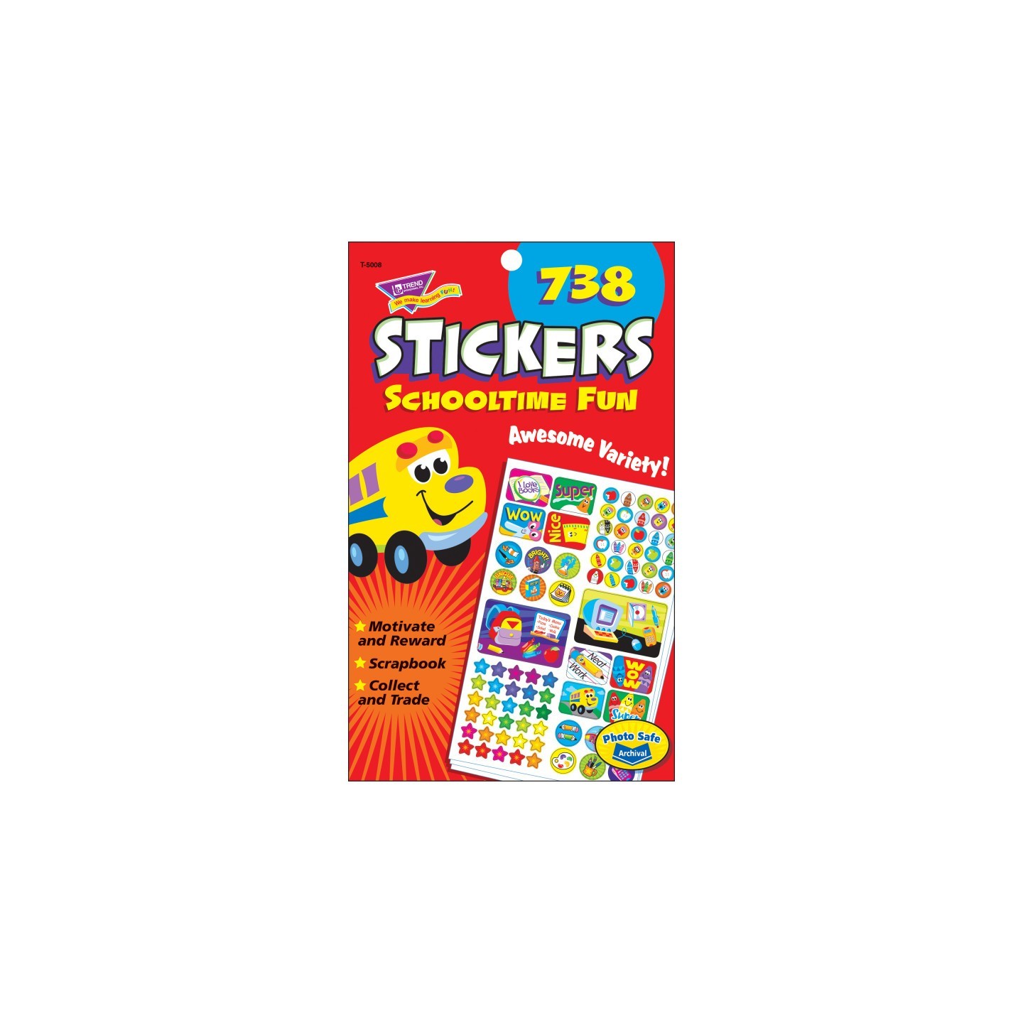 TREND Schooltime Fun Sticker Pad, 738 ct