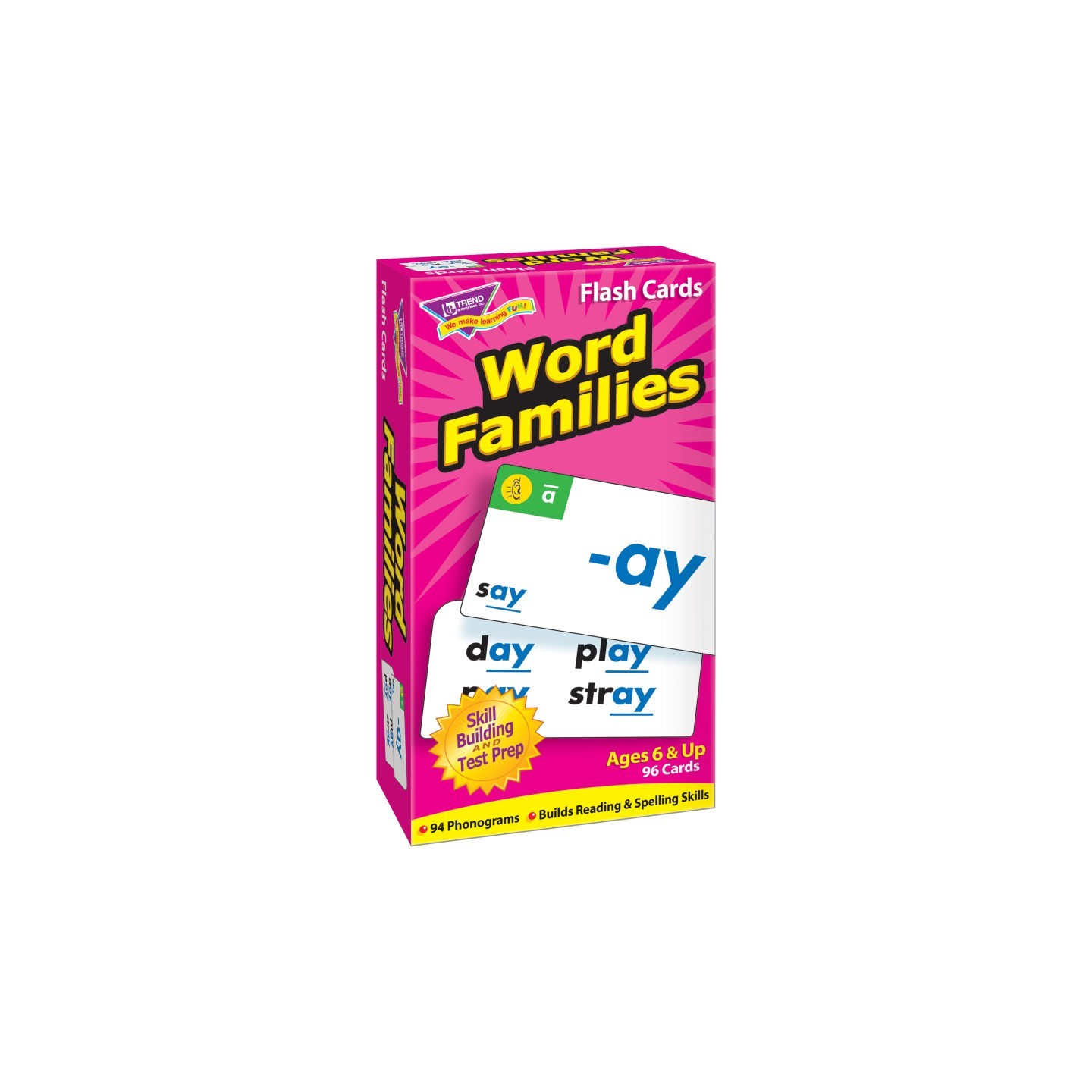 TREND Word Families Skill Drill Flash Cards