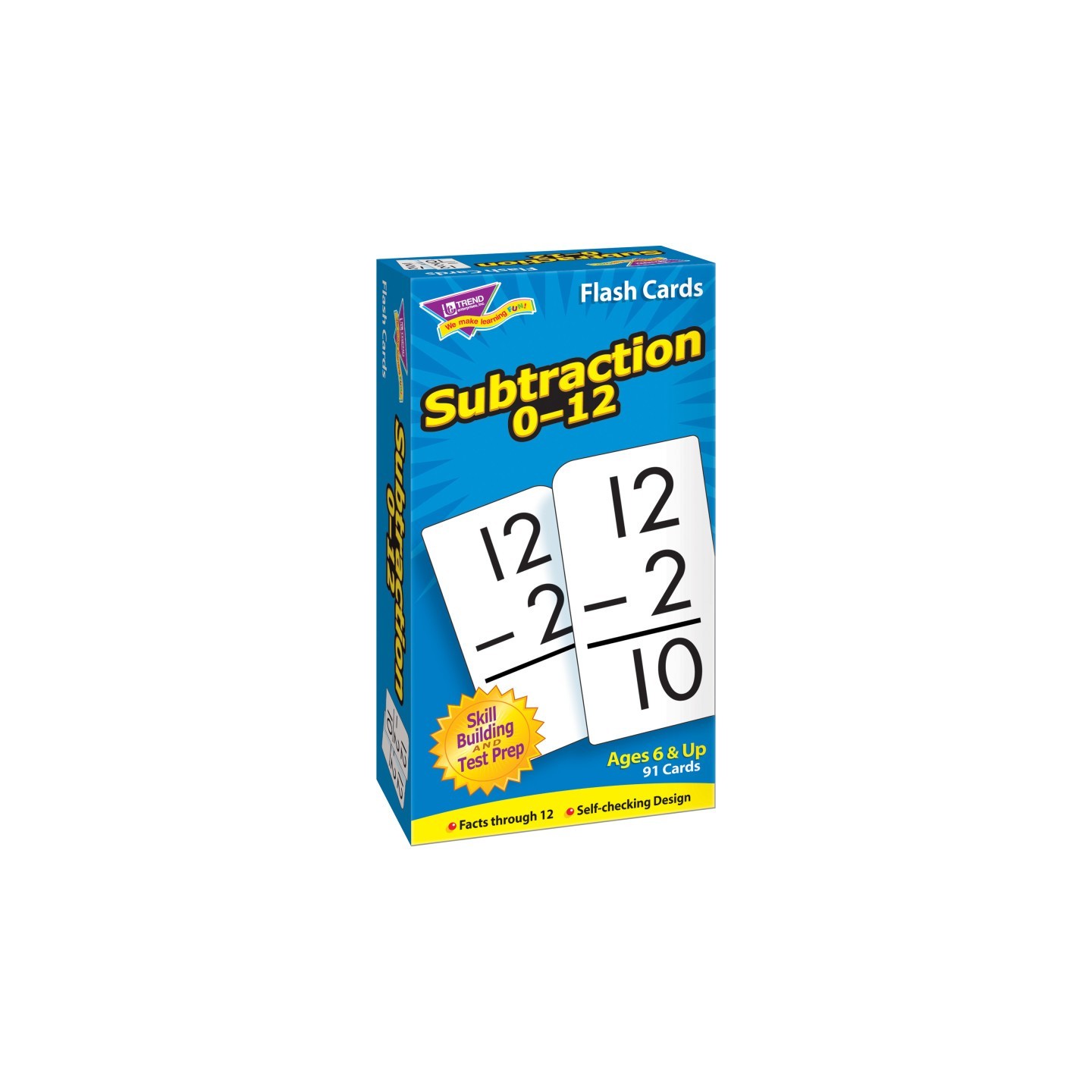 TREND Subtraction 0-12 Skill Drill Flash Cards