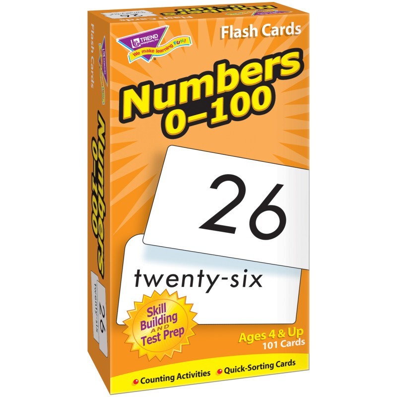 TREND Numbers 0-100 Skill Drill Flash Cards