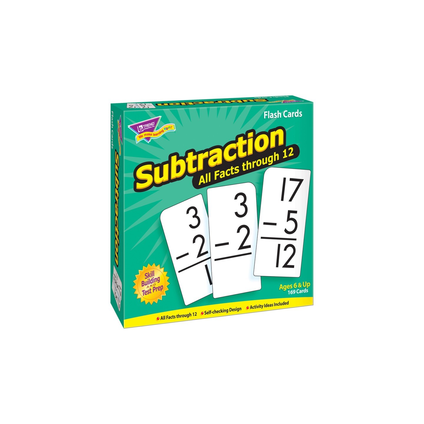 TREND Subtraction 0-12 All Facts Skill Drill Flash Cards