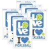 TREND I Love Pickleball Vinyl Stickers, 2 Per Pack, 6 Packs