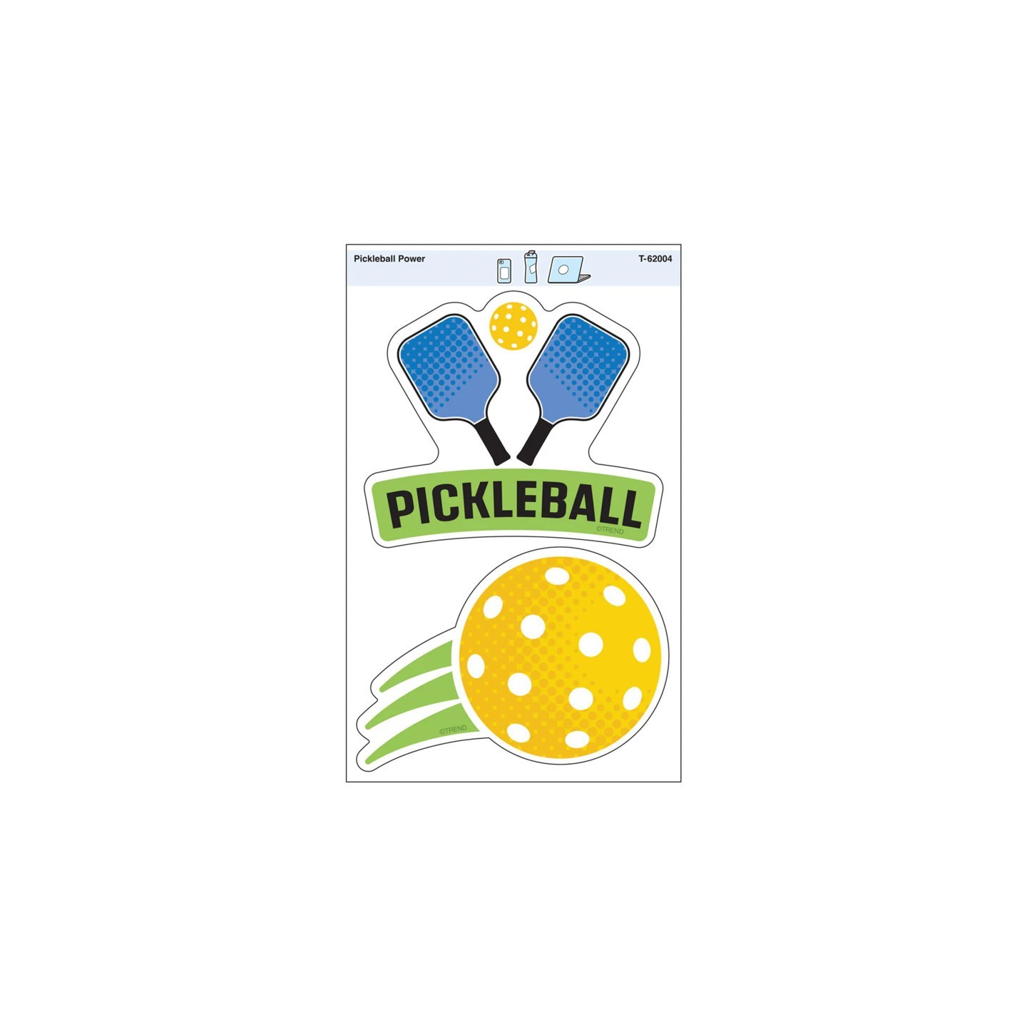 TREND Pickleball Power Vinyl Stickers, Pack of 2