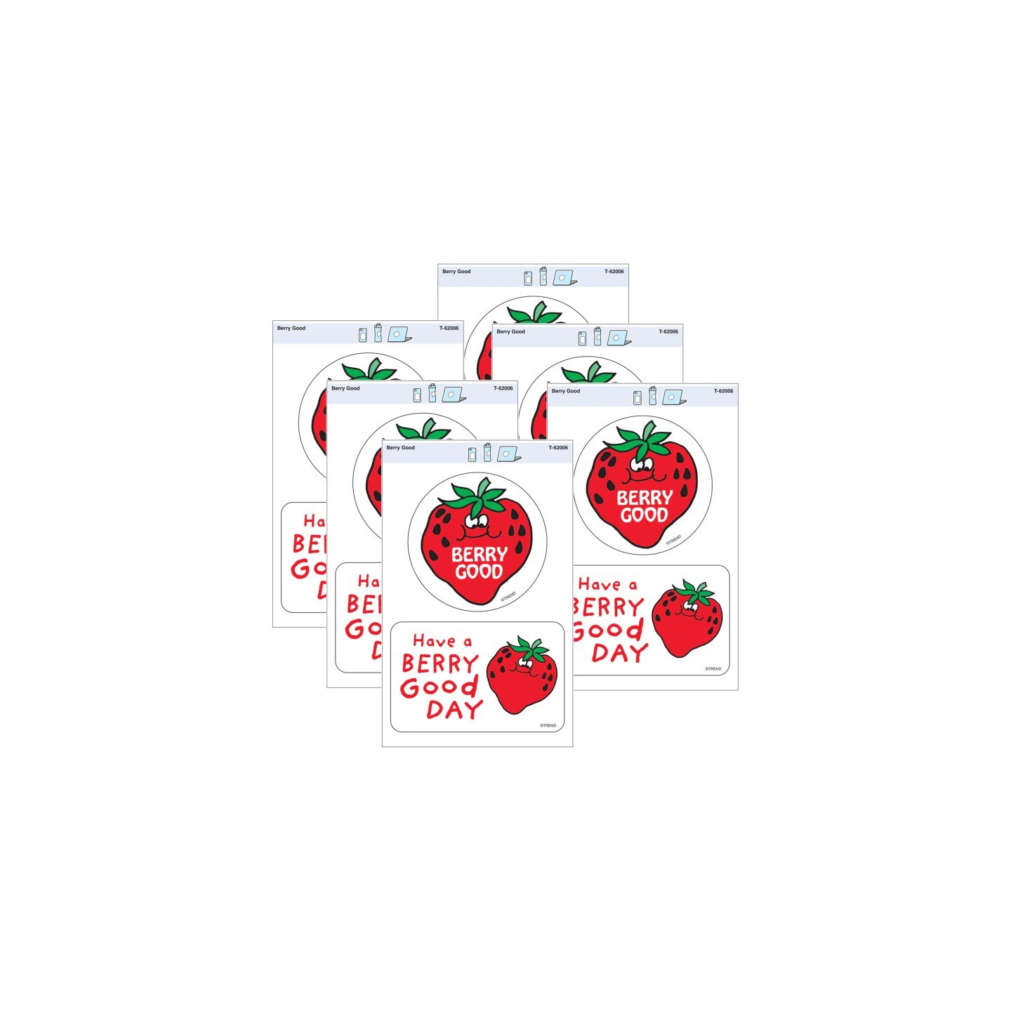 TREND Berry Good Vinyl Stickers, 2 Per Pack, 6 Packs