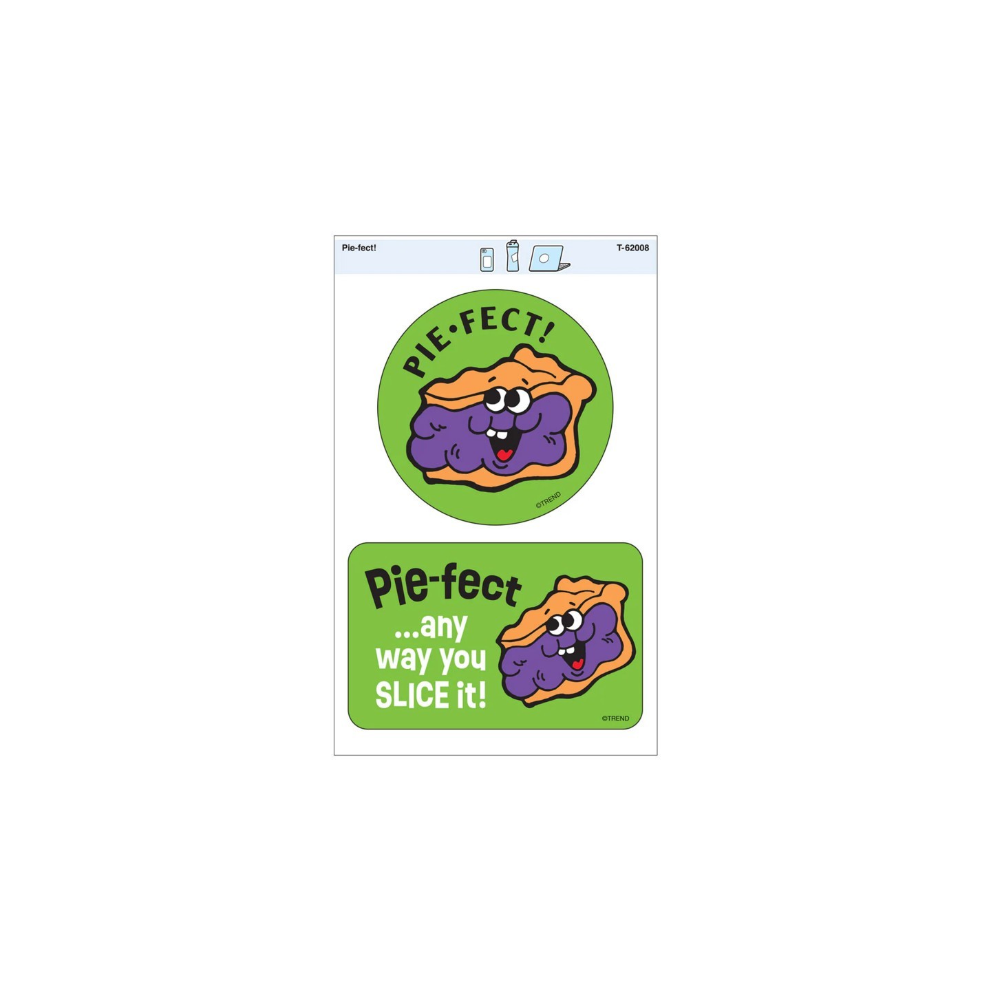 TREND Pie-fect! Vinyl Stickers, Pack of 2