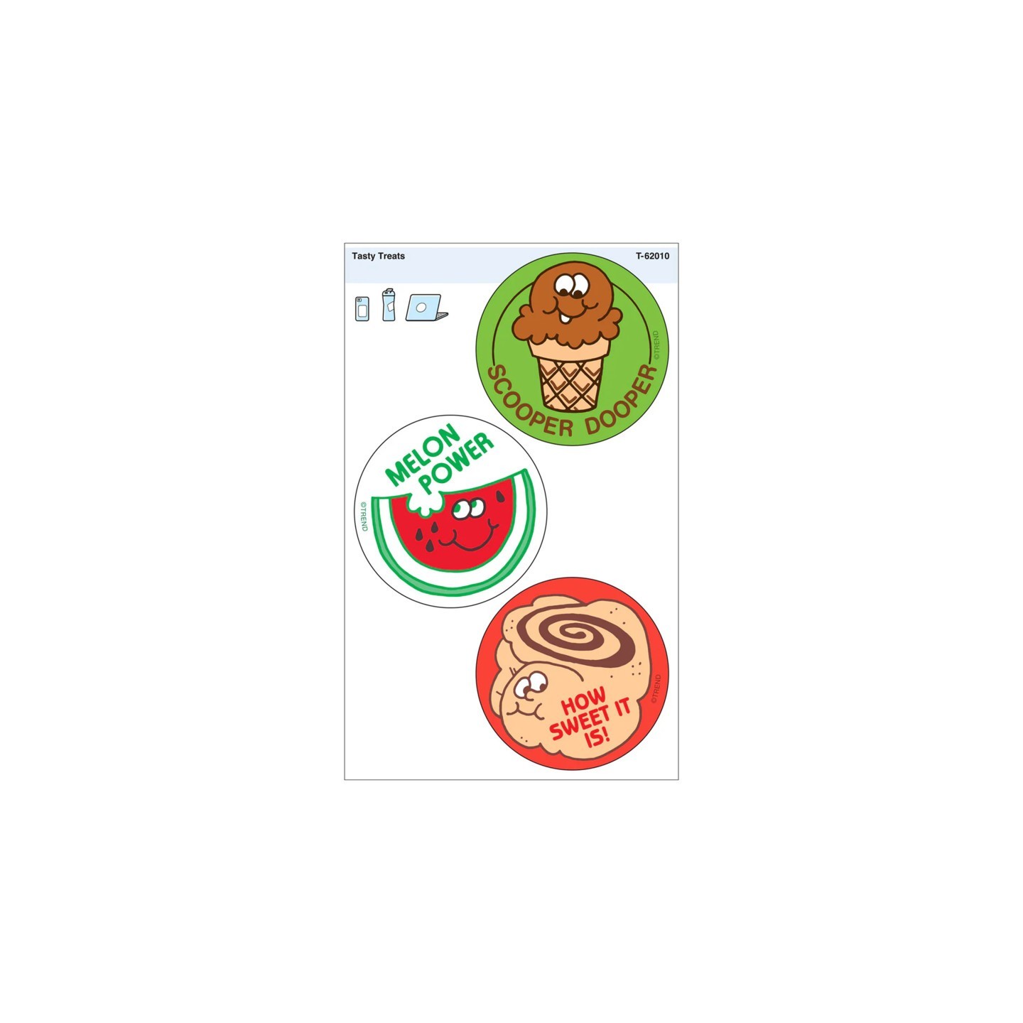 TREND Tasty Treats Vinyl Stickers, Pack of 3