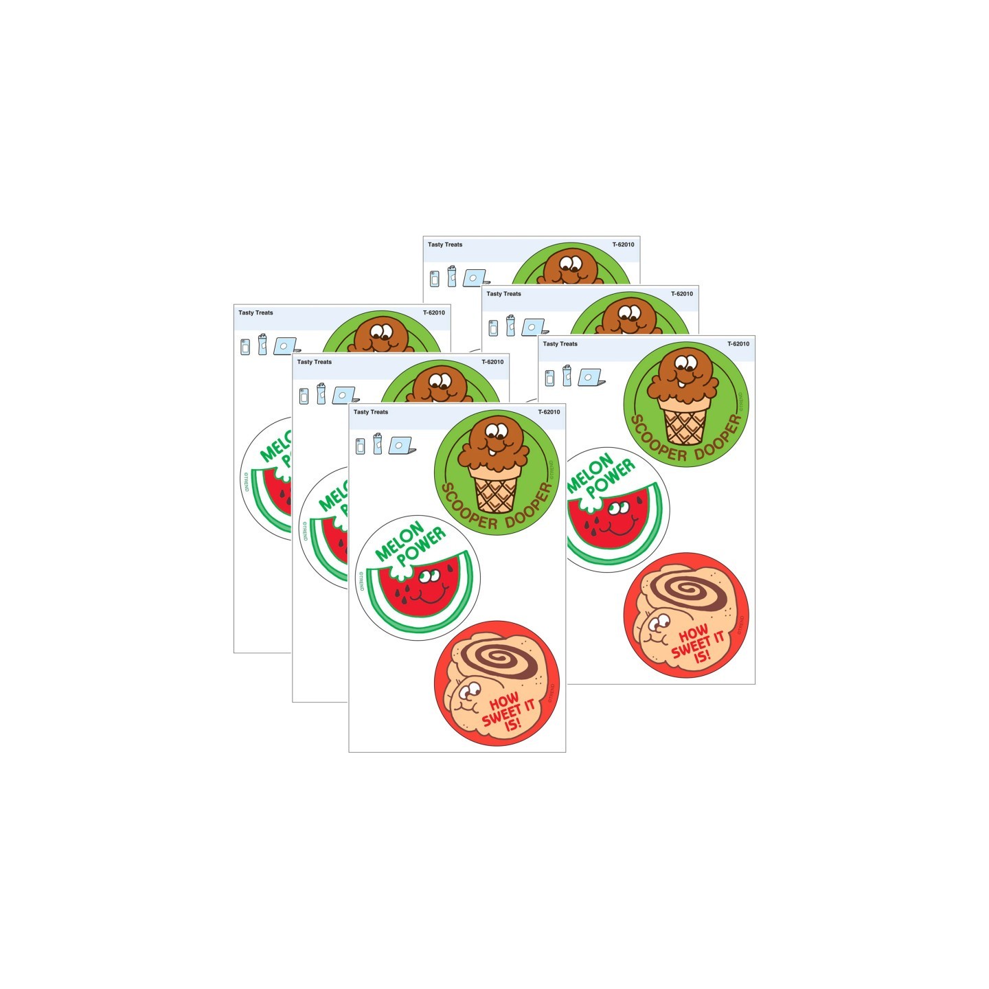 TREND Tasty Treats Vinyl Stickers, 3 Per Pack, 6 Packs