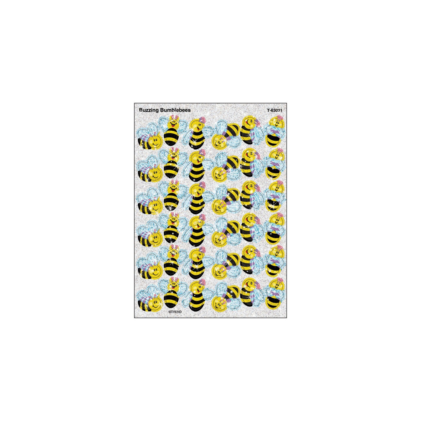 TREND Buzzing Bumblebees Sparkle Stickers®, 72 ct