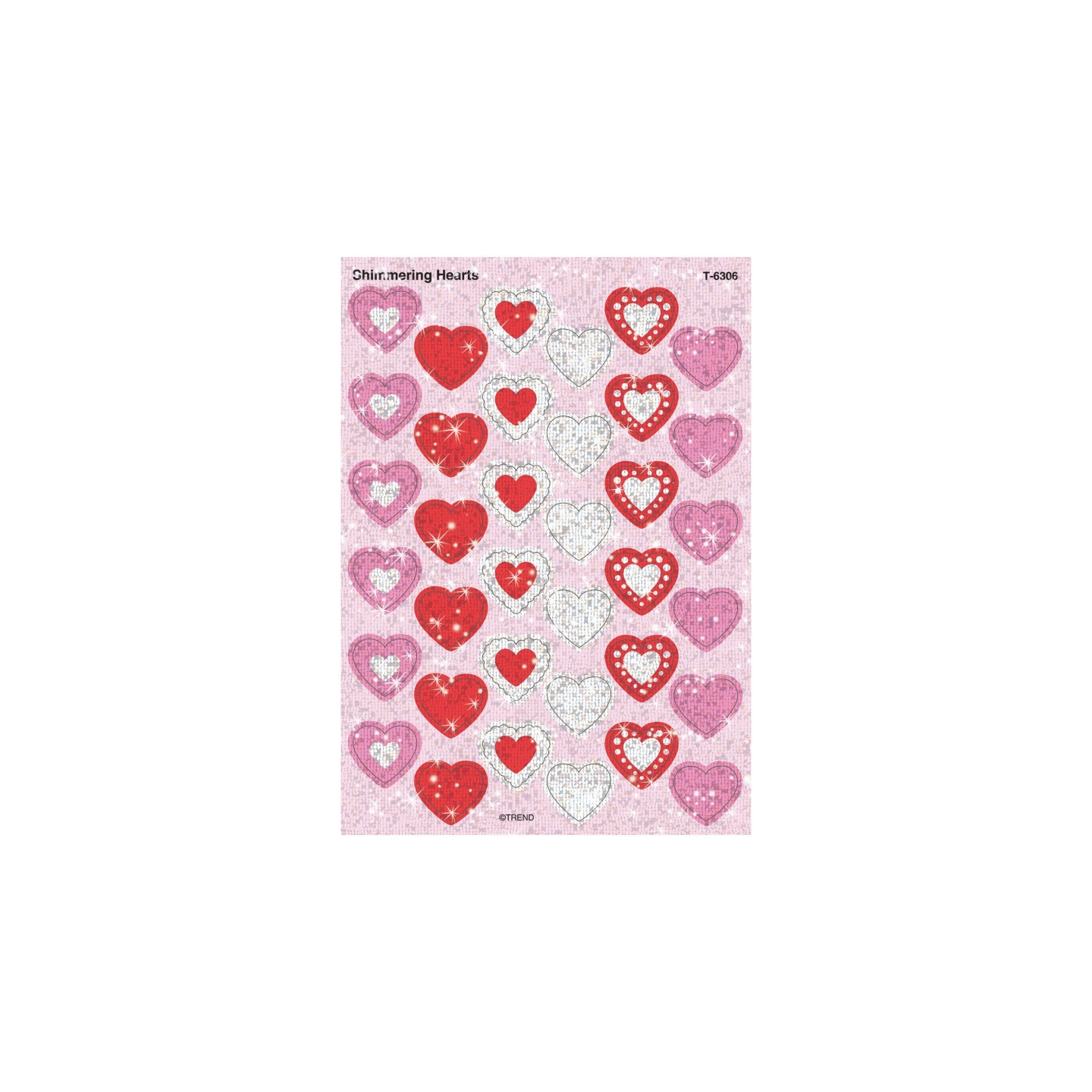 TREND Shimmering Hearts Sparkle Stickers®, 72 ct