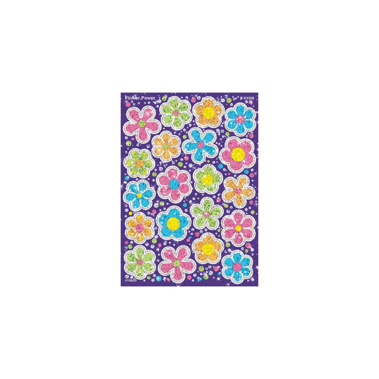 TREND Flower Power Sparkle Stickers®-Large, 40 ct