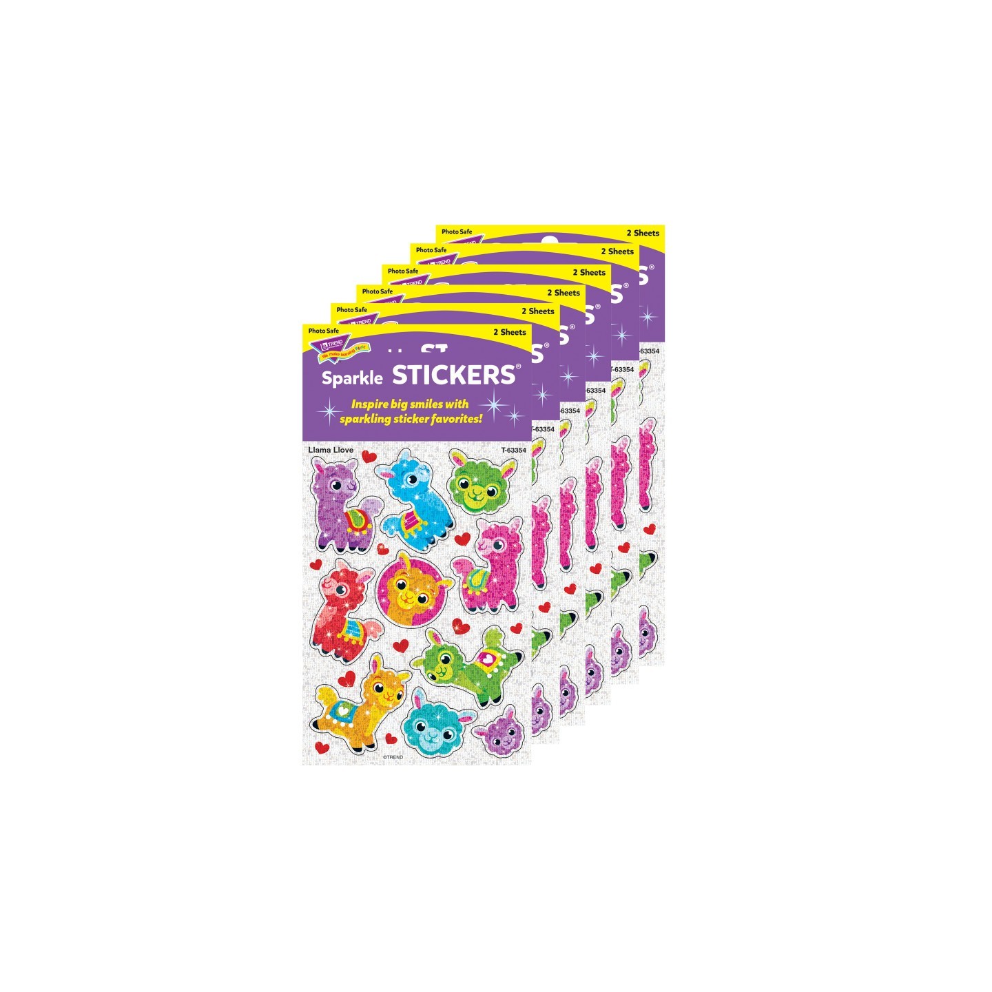 TREND Llama Llove Sparkle Stickers®, 20 Per Pack, 6 Packs