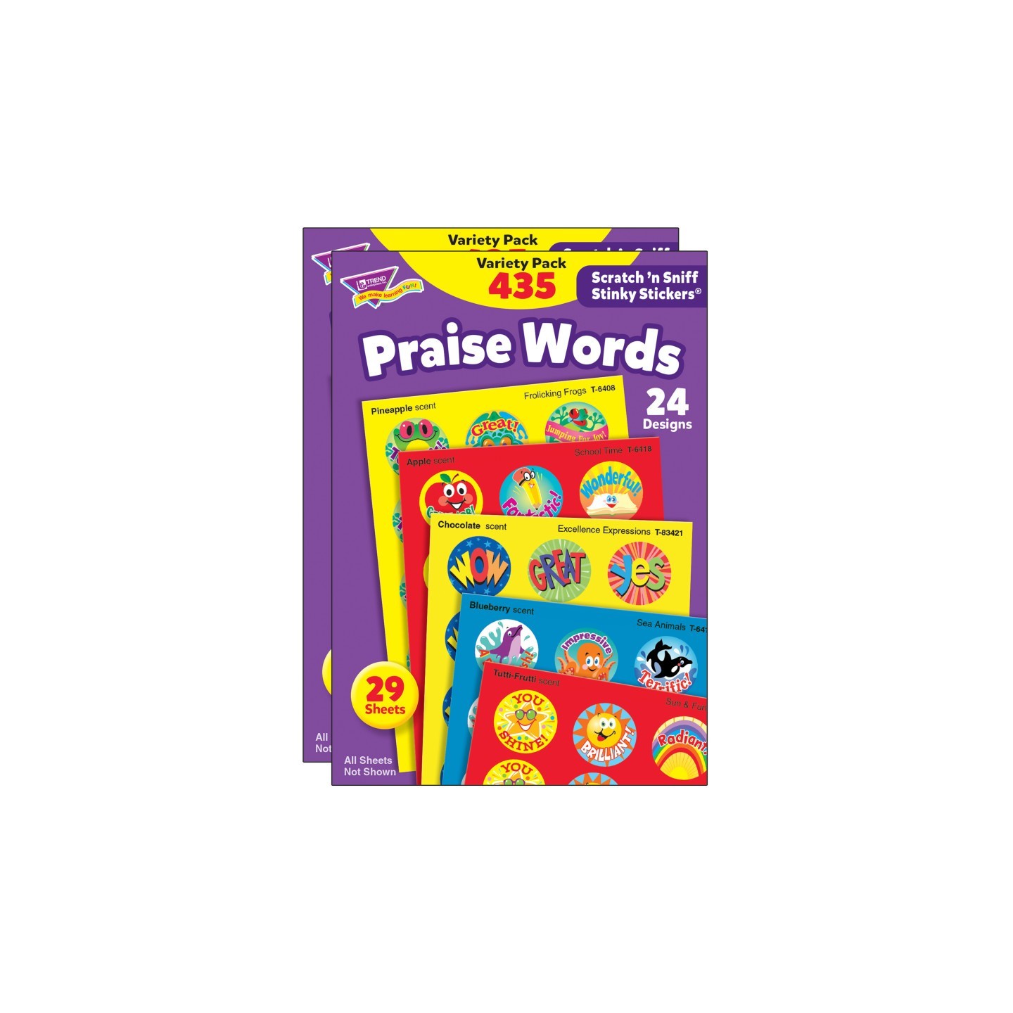 TREND Praise Words Stinky Stickers® Variety Pack, 435 Per Pack, 2 Packs