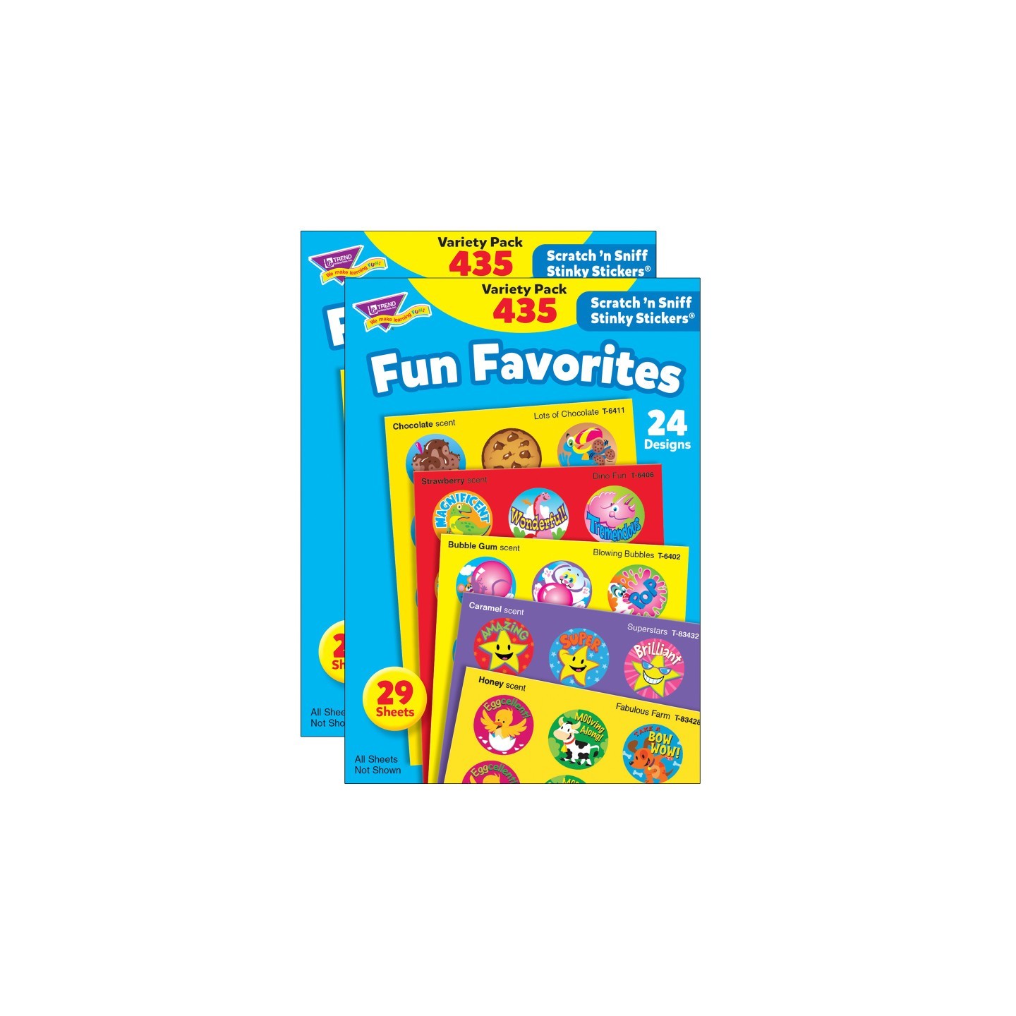 TREND Fun Favorites Stinky Stickers® Variety Pack, 435 Per Pack, 2 Packs