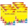 TREND Colorful Crayons Terrific Labels™, 36 Per Pack, 6 Packs