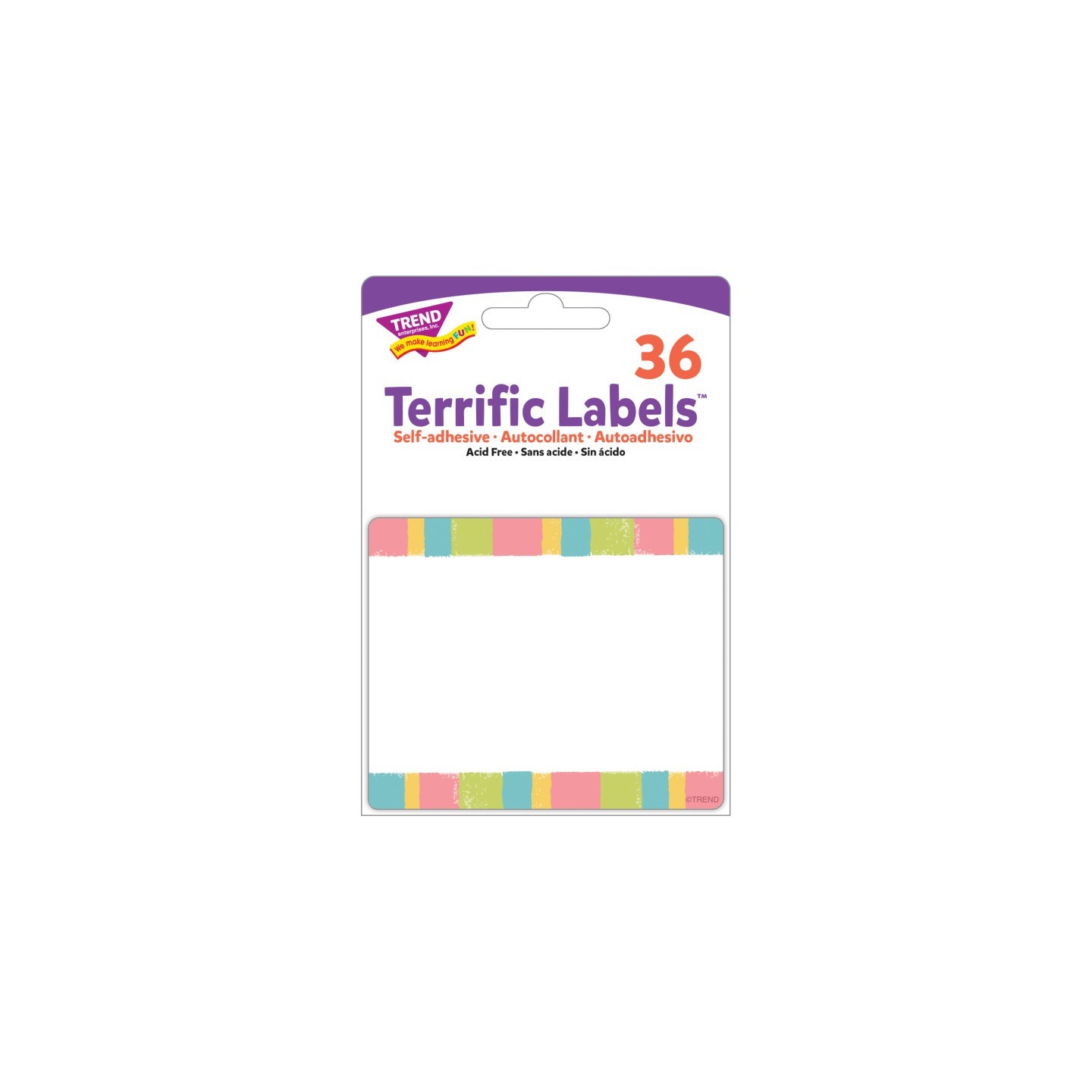 TREND Cheerful Stripes Terrific Labels™, 36 Count