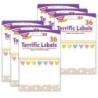 TREND Take Heart Terrific Labels™, 36 Per Pack, 6 Packs