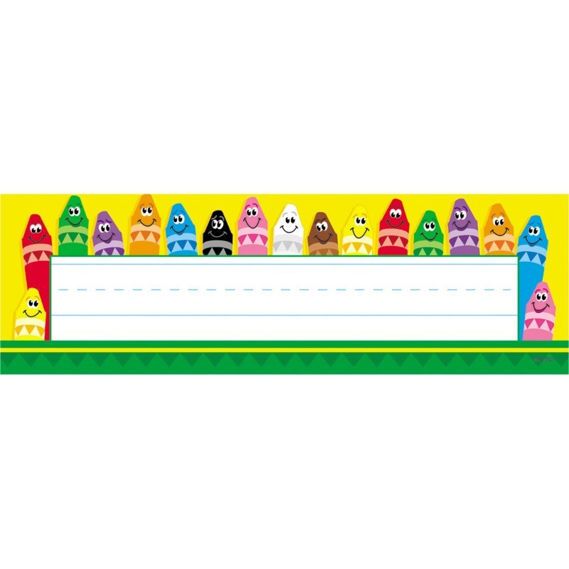 TREND Colorful Crayons Desk Toppers® Name Plates, 36 ct