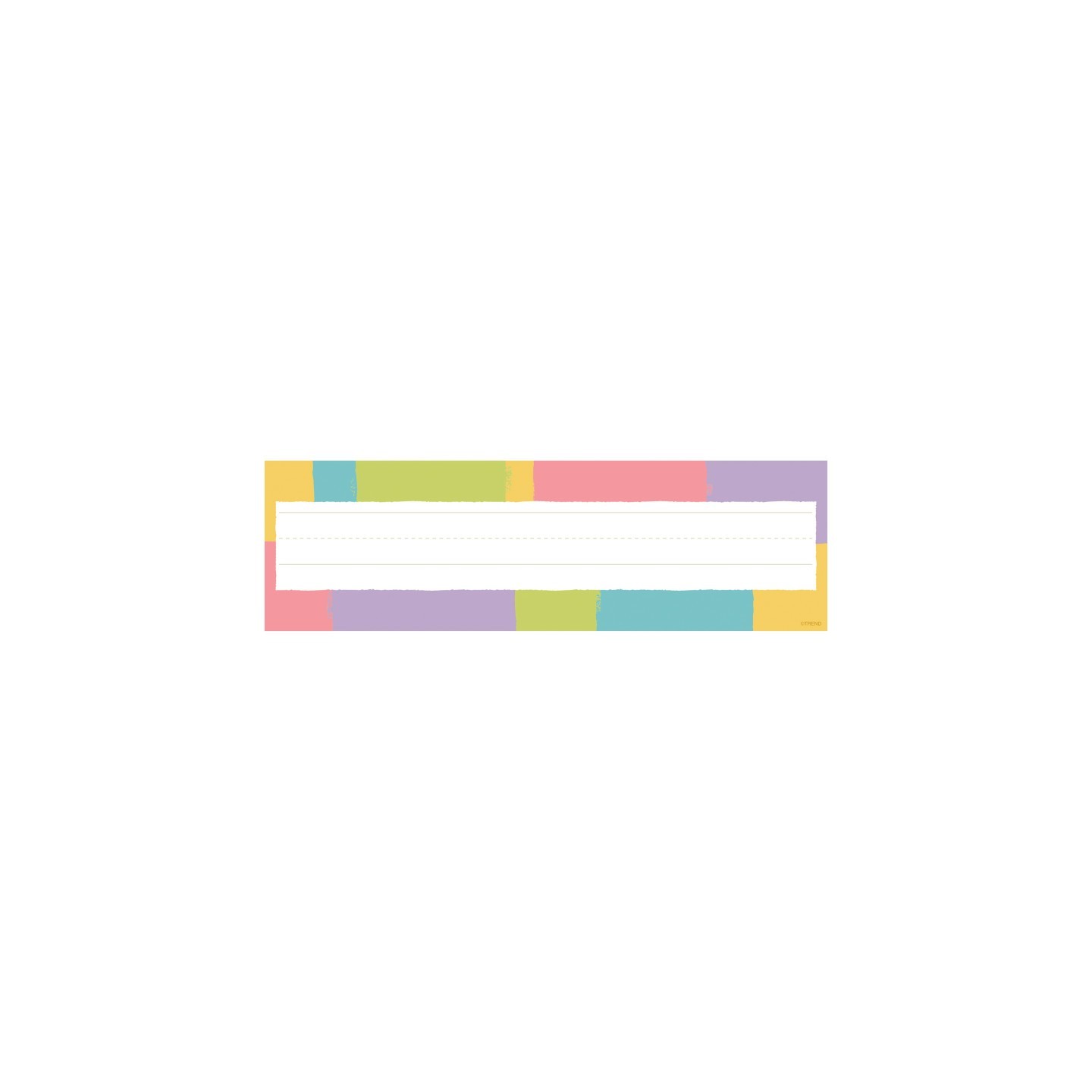 TREND Cheerful Stripes Desk Toppers® Name Plates, 36 Count