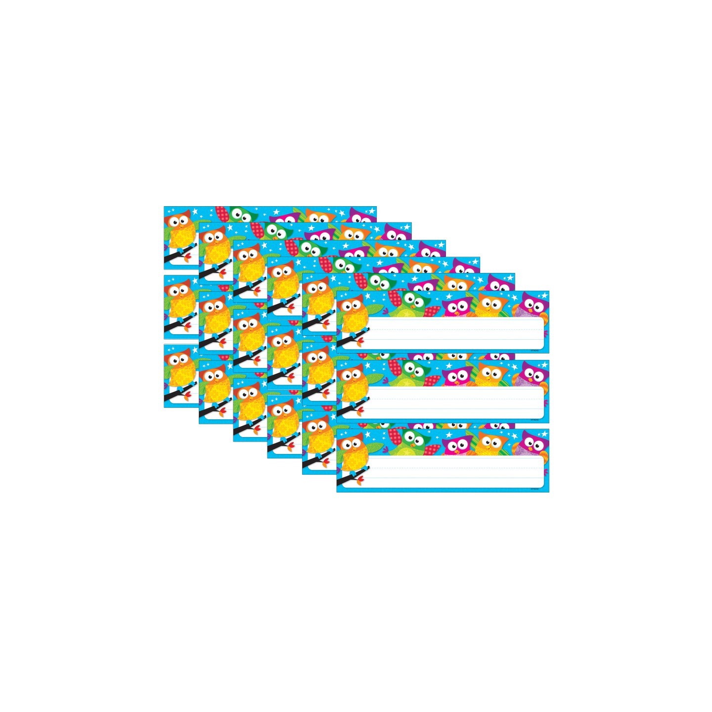 TREND Owl-Stars!® Desk Toppers® Name Plates, 36 Per Pack, 6 Packs