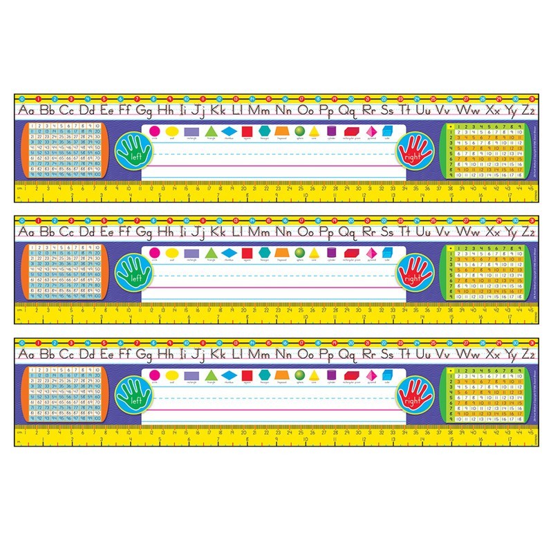 TREND Zaner-Bloser Desk Toppers® Reference Name Plates, Grades 2-3, 36 Per Pack, 3 Packs