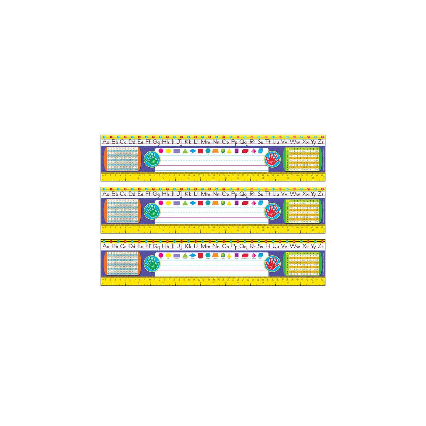 TREND Zaner-Bloser Desk Toppers® Reference Name Plates, Grades 2-3, 36 Per Pack, 3 Packs
