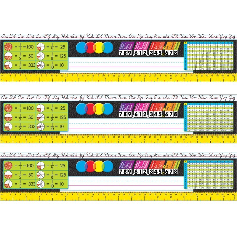TREND Modern Desk Toppers® Reference Name Plates, Grades 3-5, 36 Per Pack, 3 Packs