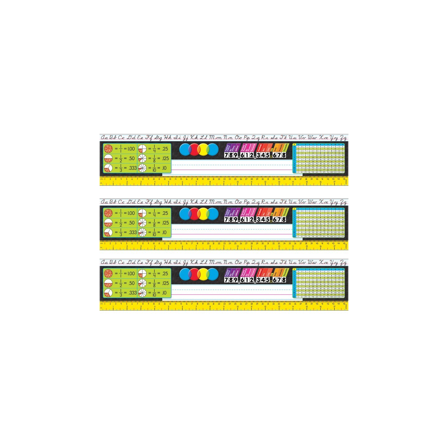 TREND Modern Desk Toppers® Reference Name Plates, Grades 3-5, 36 Per Pack, 3 Packs