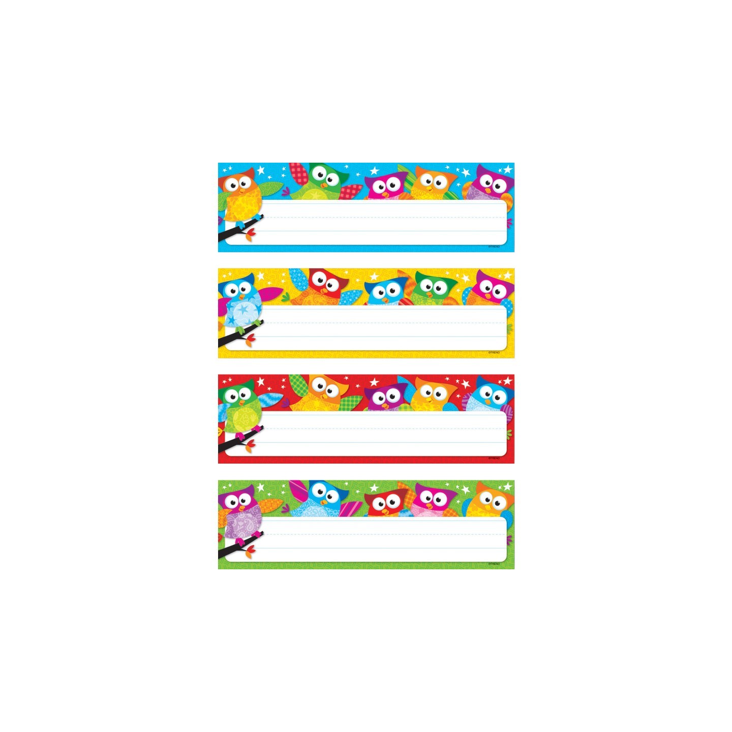 TREND Owl-Stars!® Desk Toppers® Name Plates Var. Pk., 32 ct