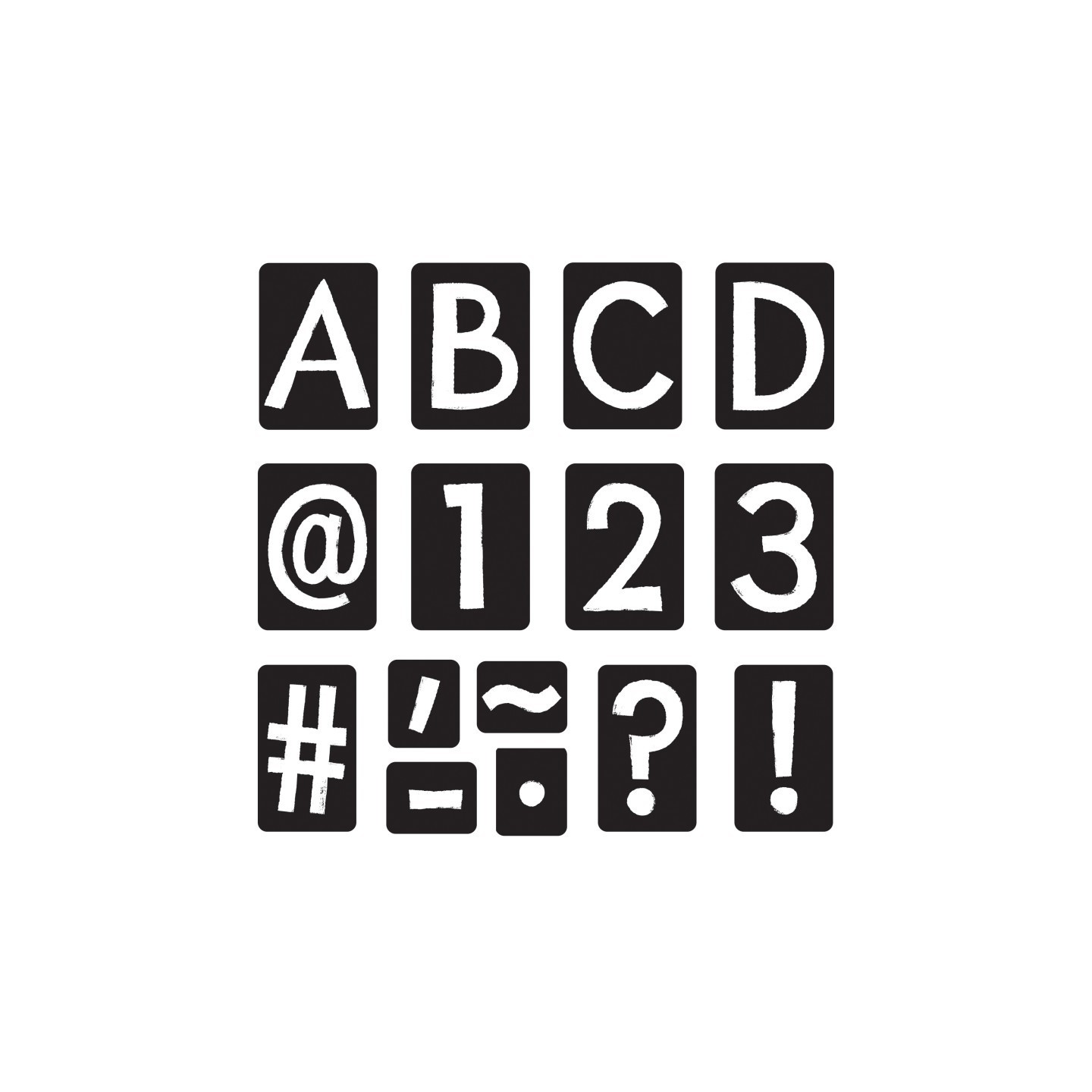 TREND Black 4" Tiles Uppercase Ready Letters®, 150 Pieces