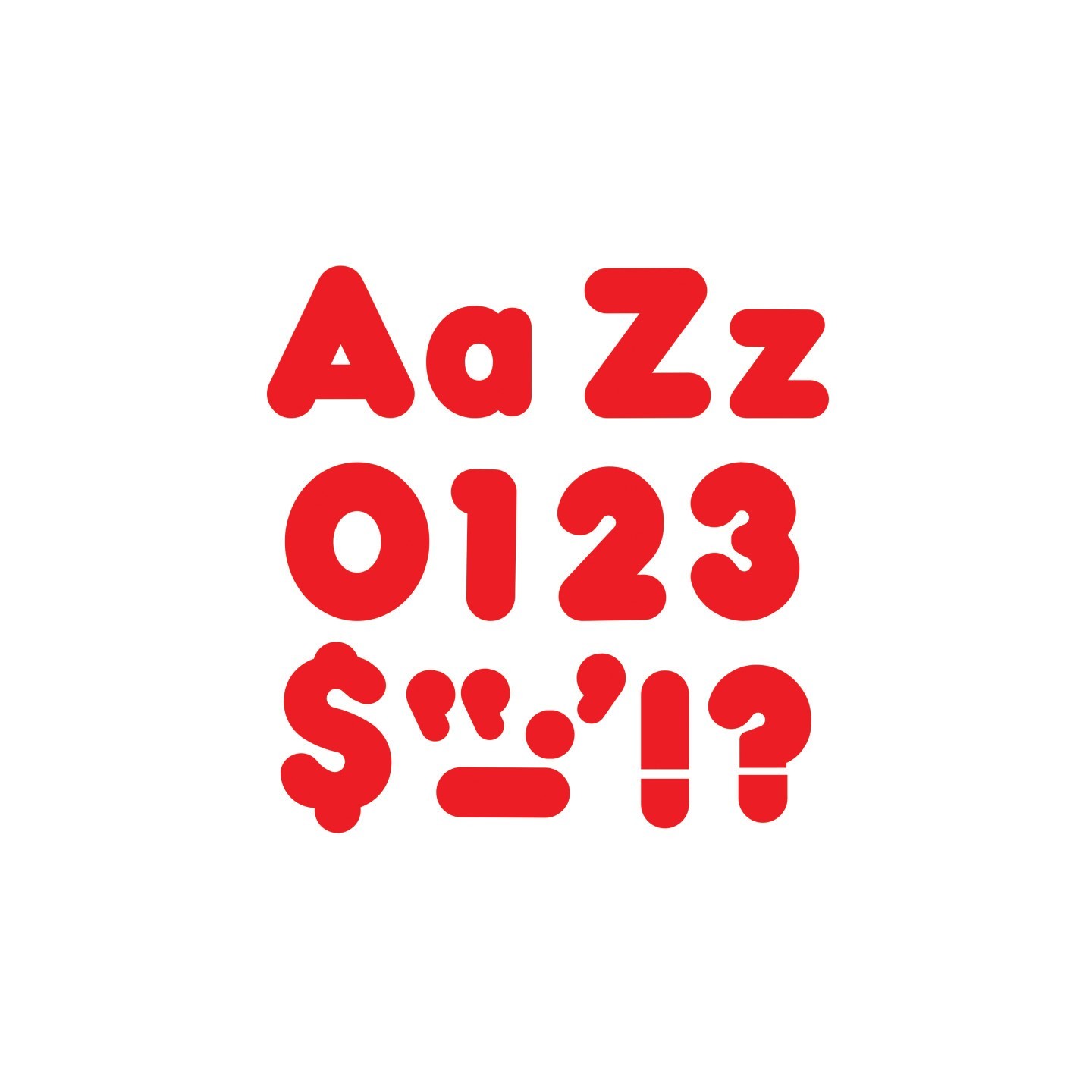 TREND Red 4-Inch Casual Uppercase/Lowercase Combo Pack Ready Letters®