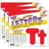 TREND Red 4-Inch Casual Uppercase/Lowercase Combo Pack Ready Letters®, 182 Per Pack, 3 Packs