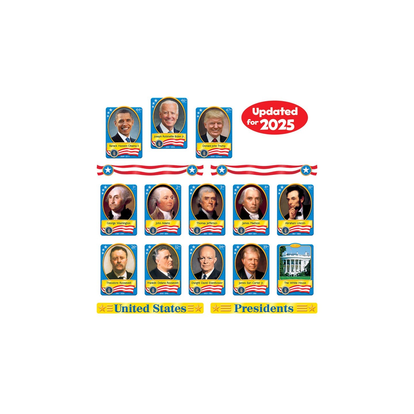 TREND U.S. Presidents Bulletin Board Set