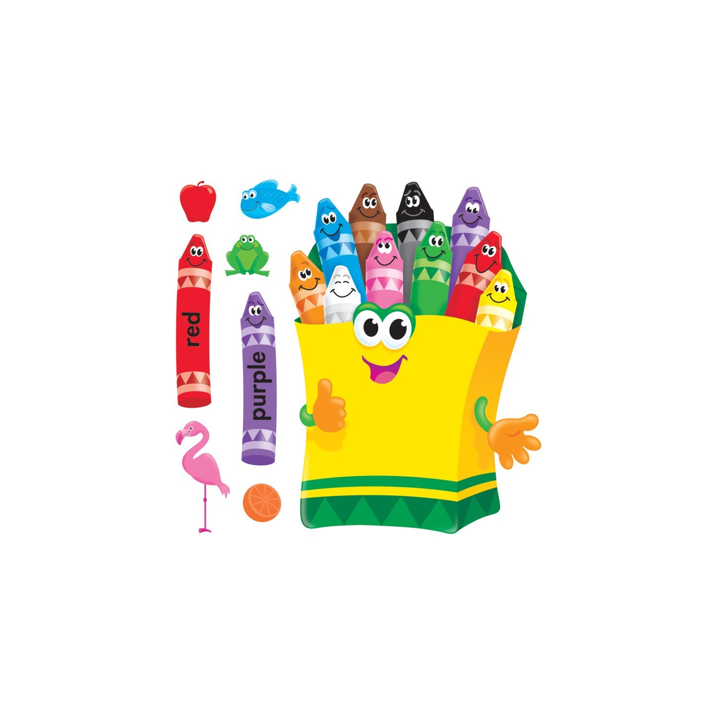 TREND Colorful Crayons Bulletin Board Set