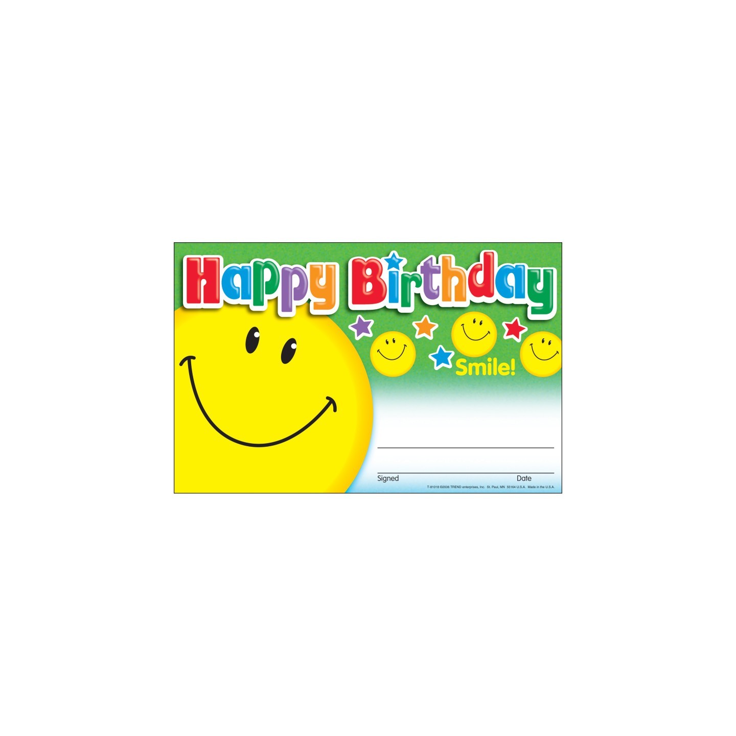 TREND Happy Birthday Smile Recognition Awards, 30 ct
