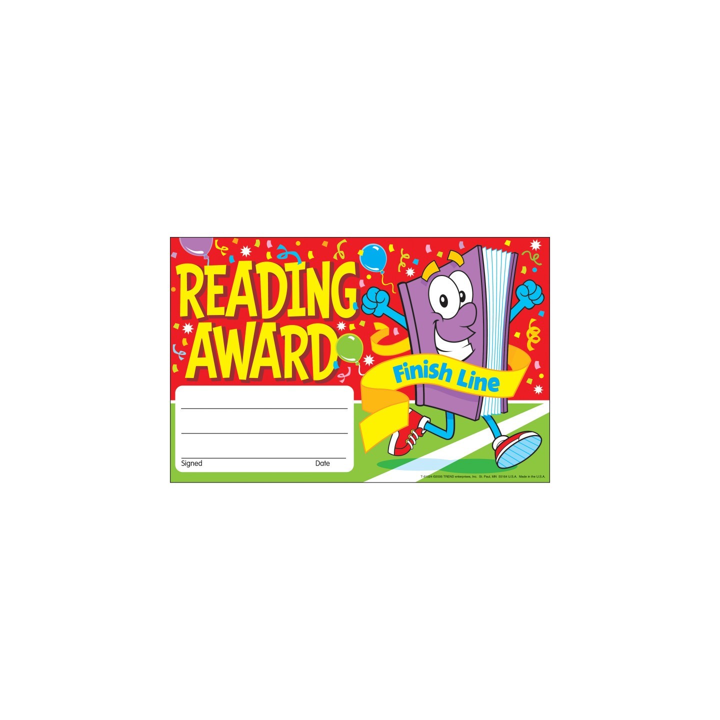 TREND Reading Award Finish Line Recognition Awards, 30 ct