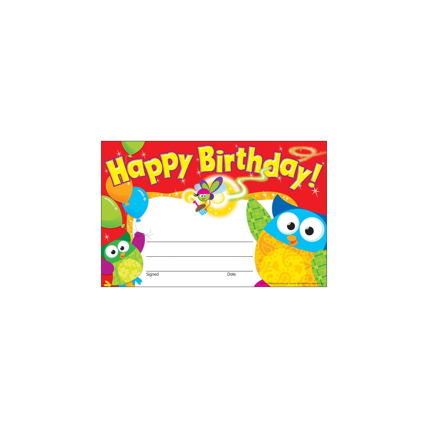 TREND Happy Birthday Owl-Stars!® Recognition Awards, 30 ct