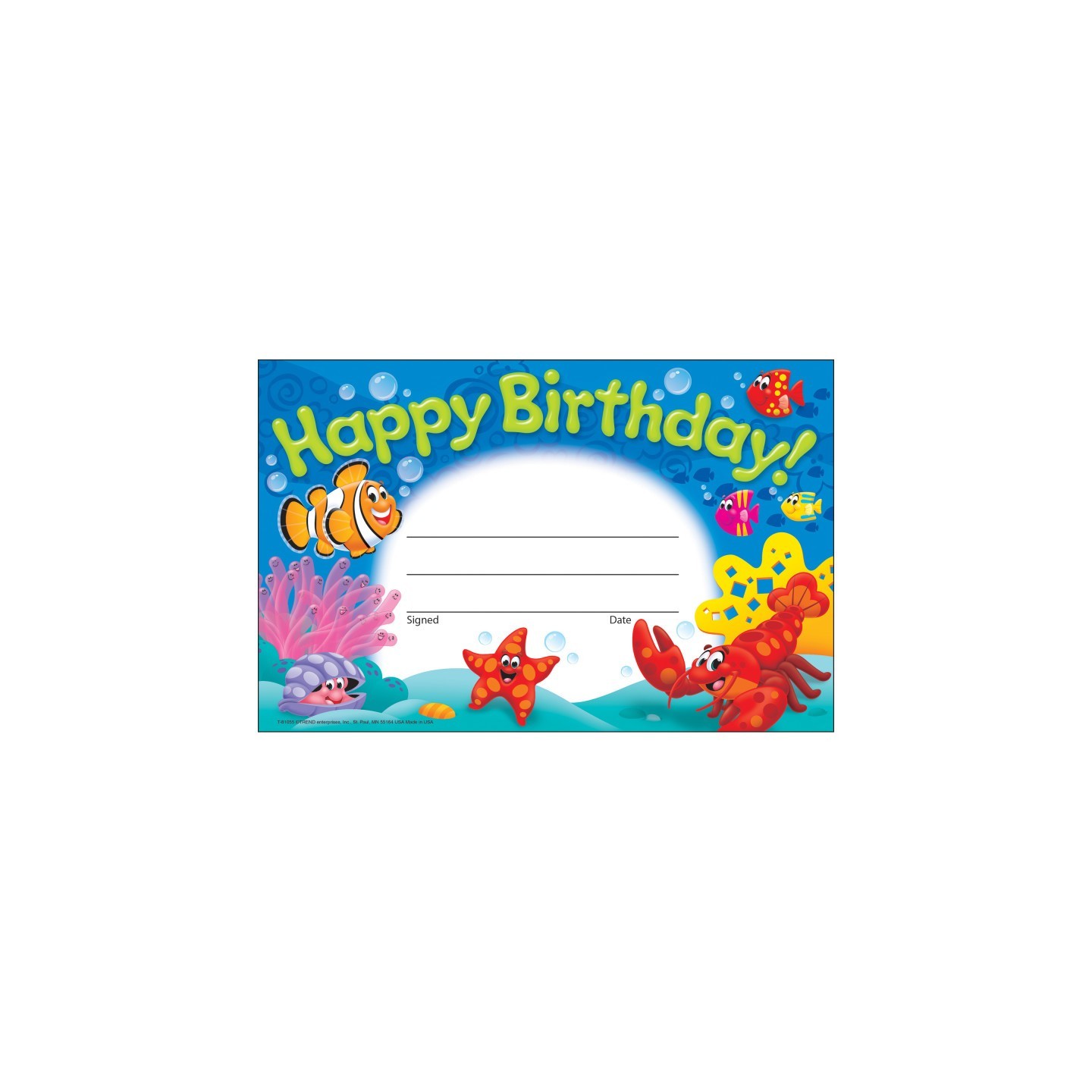 TREND Happy Birthday! Sea Buddies™ Recognition Awards, 30 ct