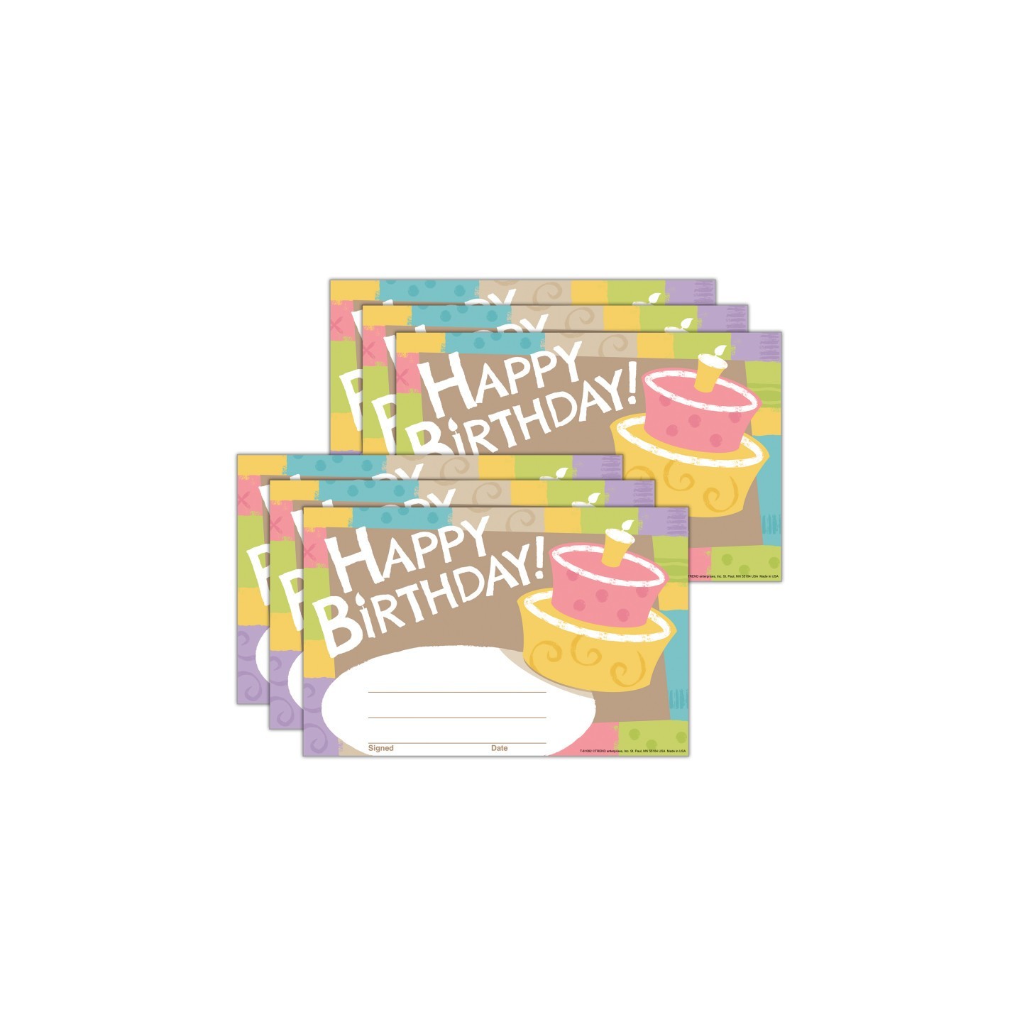 TREND Birthday Good to Grow Recognition Awards, 30 Per Pack, 6 Packs